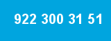 922 300 31 51 922 300 31 51